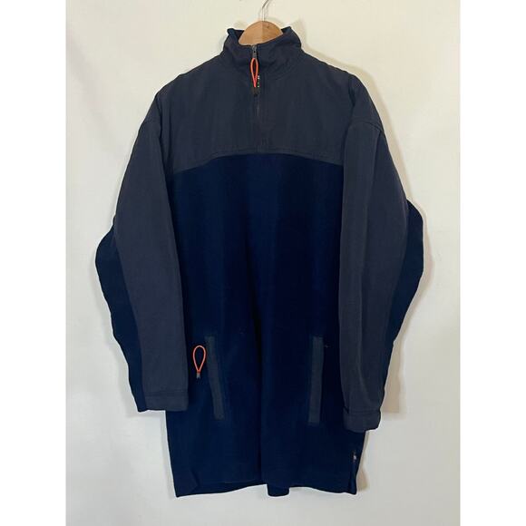 MacGear Long Men's Blue Jacket size 1XLT Pre-Owned QuarterZip. Pocket in sleeve. - Picture 1 of 9